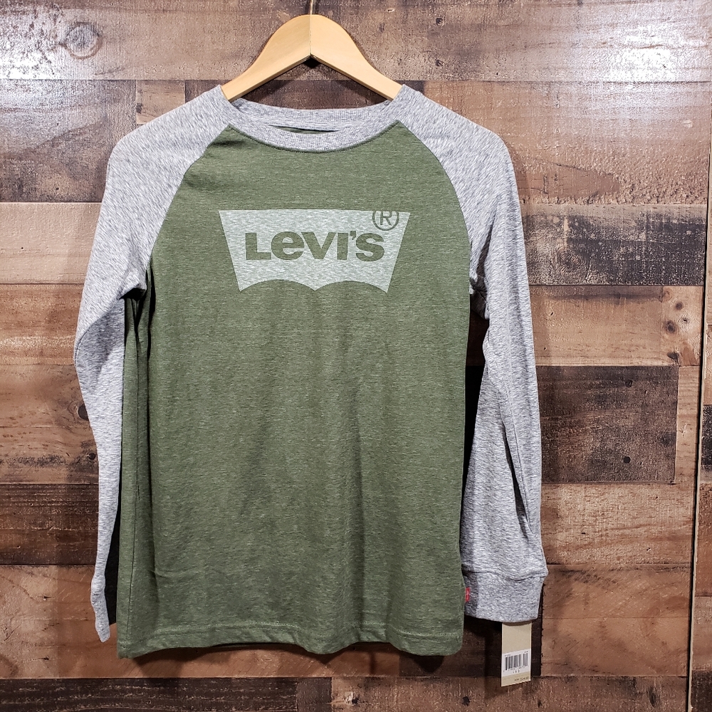 Levi's‎ NWT raglan heathered logo long sleeve top